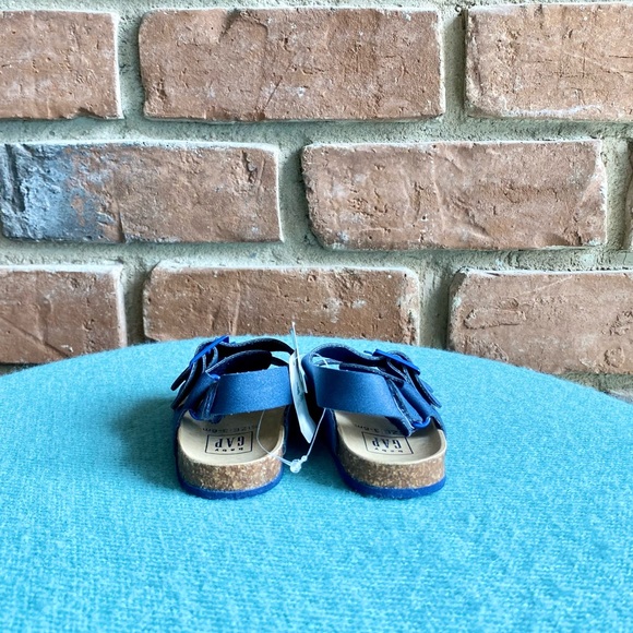 3-6M NWT Gap Blue Sandals with Cork Soles - Picture 5 of 6